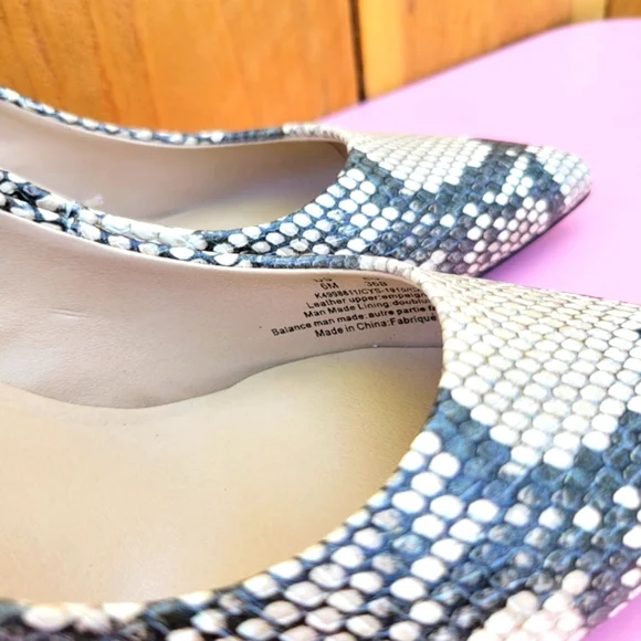 DKNY Randi Glossed Snake-effect Leather Pumps SZ 6 - Picture 4 of 16